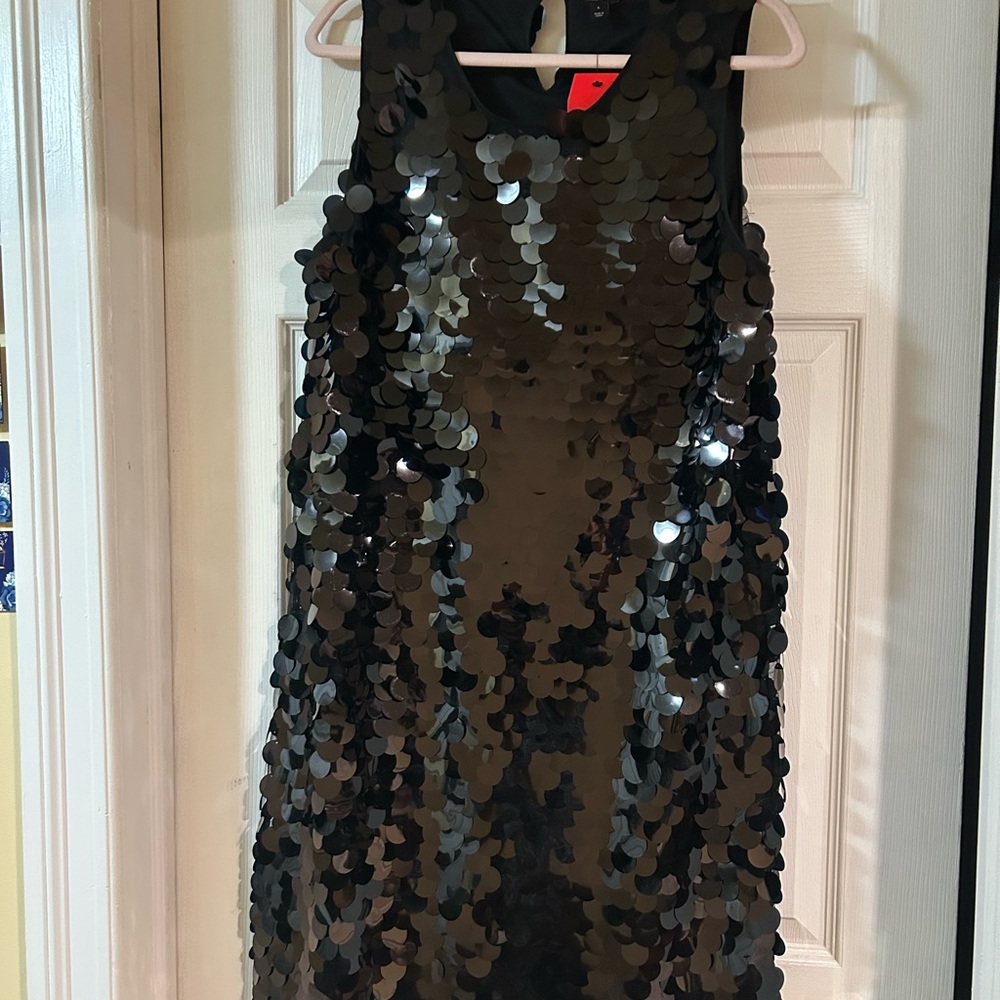 INC International Concepts Black Sequin Top